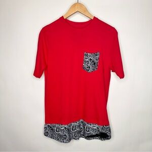 BROKEN THREADS SHIRT LAYER PATTERN TOP LARGE 100% COTTON